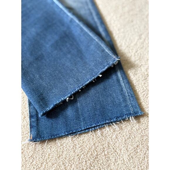 HATCH Collection The Crop Maternity Jeans Raw Hem Indigo Wash Women's Size 29 - Picture 8 of 12